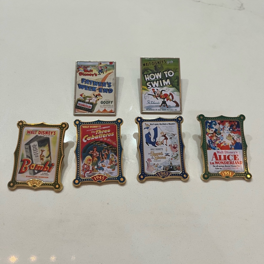 2002 12 Months of Magic Movie Disney Collectible Pin Set (6 pins included)